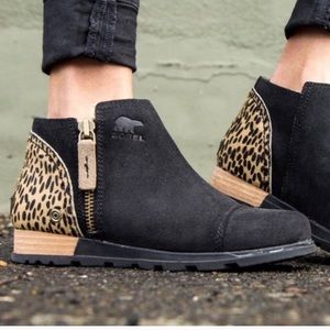 Sorel Leopard Print Booties